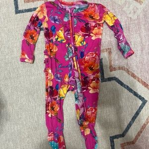 Posh Peanut Aminatu Footie Ruffled Zippered Onesie - Newborn